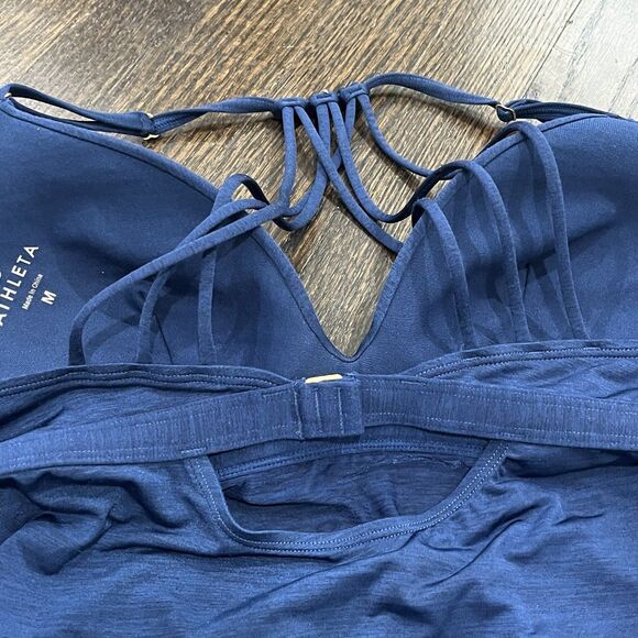 Athleta Aqualuxe Swimsuit Women’s Medium Blue Two Piece Strappy 212829 - Picture 10 of 10